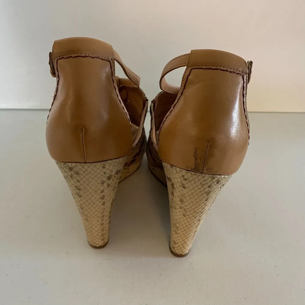 Cole Haan‎ Air Minka Wedge Sandals size 10B Brown